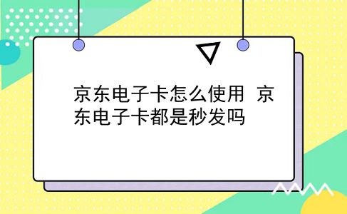 京东电子卡怎么使用 京东电子卡都是秒发吗？插图