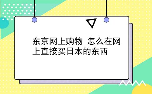 东京网上购物 怎么在网上直接买日本的东西？插图