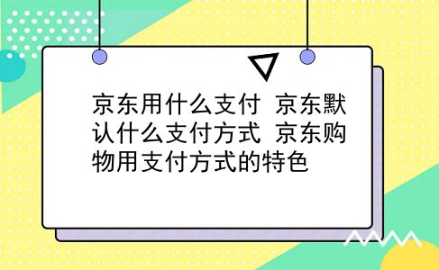 京东用什么支付 京东默认什么支付方式？京东购物用支付方式的特色？插图