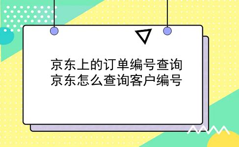 京东上的订单编号查询 京东怎么查询客户编号？插图