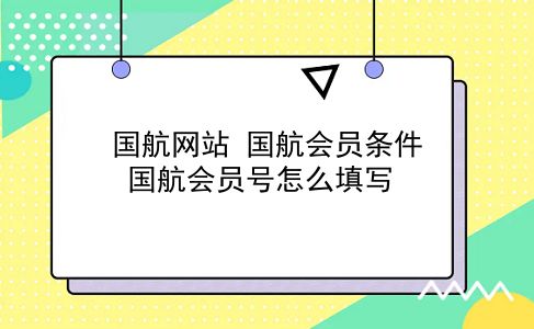 国航网站 国航会员条件？国航会员号怎么填写？插图