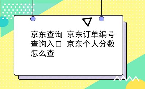 京东查询 京东订单编号查询入口？京东个人分数怎么查？插图