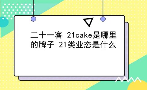 二十一客 21cake是哪里的牌子？21类业态是什么？插图