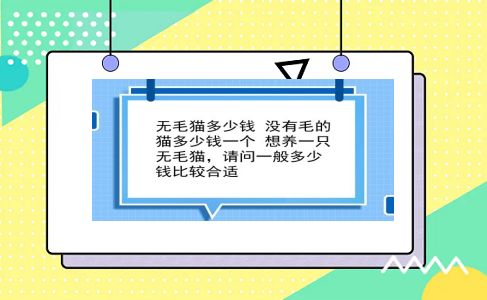 无毛猫多少钱 没有毛的猫多少钱一个？想养一只无毛猫，请问一般多少钱比较合适？插图