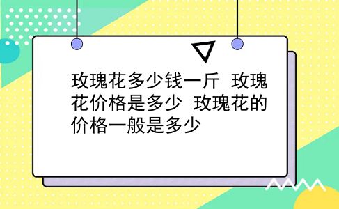 玫瑰花多少钱一斤 玫瑰花价格是多少？玫瑰花的价格一般是多少？插图