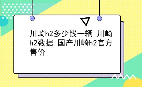 川崎h2多少钱一辆 川崎h2数据？国产川崎h2官方售价？插图