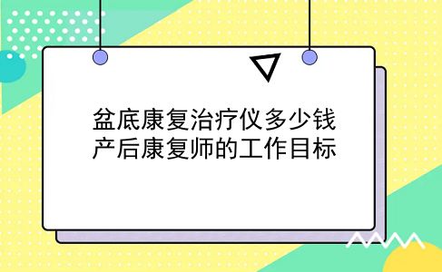 盆底康复治疗仪多少钱 产后康复师的工作目标？插图