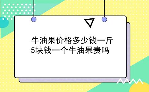 牛油果价格多少钱一斤 5块钱一个牛油果贵吗？插图