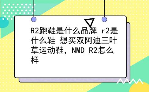 R2跑鞋是什么品牌 r2是什么鞋？想买双阿迪三叶草运动鞋，NMD_R2怎么样？插图