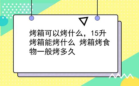 烤箱可以烤什么，15升烤箱能烤什么？烤箱烤食物一般烤多久？插图