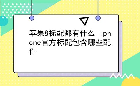 苹果8标配都有什么 iphone官方标配包含哪些配件？插图