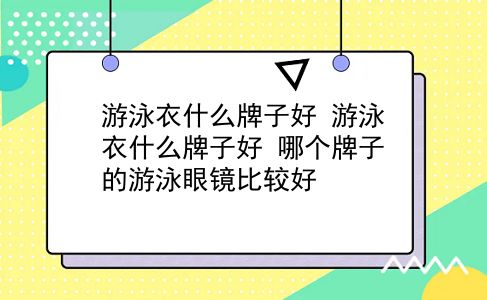 游泳衣什么牌子好 游泳衣什么牌子好？哪个牌子的游泳眼镜比较好？插图