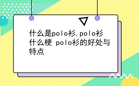 什么是polo衫,polo衫什么梗?polo衫的好处与特点?插图