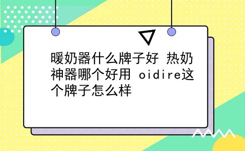 暖奶器什么牌子好 热奶神器哪个好用？oidire这个牌子怎么样？插图