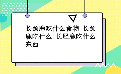 长颈鹿吃什么食物 长颈鹿吃什么？长胫鹿吃什么东西？插图