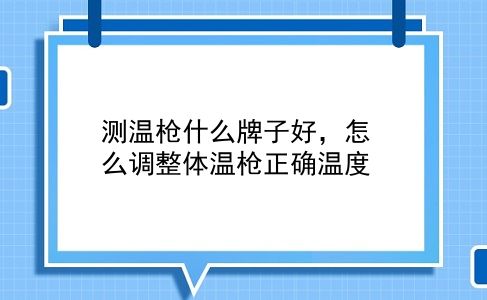 测温枪什么牌子好，怎么调整体温枪正确温度？插图