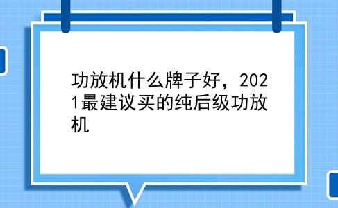 功放机什么牌子好，2021最建议买的纯后级功放机？插图