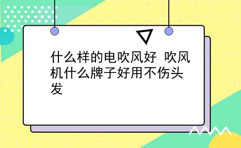 什么样的电吹风好 吹风机什么牌子好用不伤头发？插图