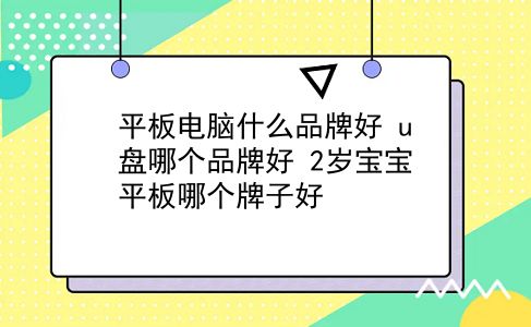 平板电脑什么品牌好 u盘哪个品牌好？2岁宝宝平板哪个牌子好？插图