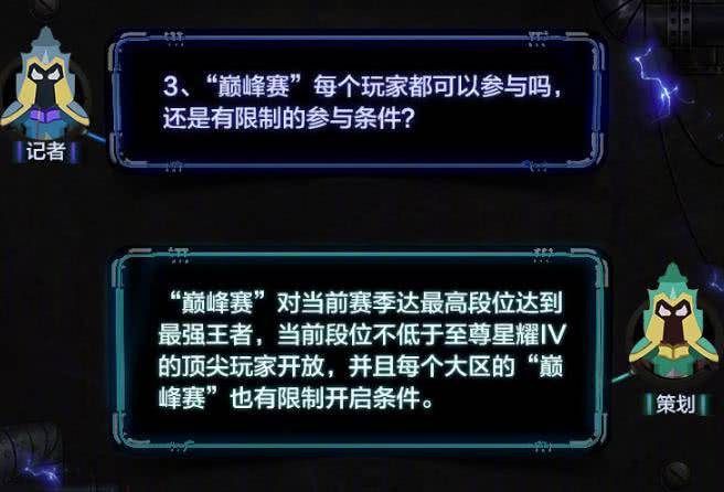 王者荣耀巅峰赛是什么模式？王者荣耀策划解答巅峰赛是什么？