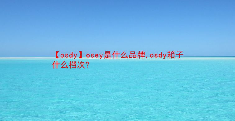 【osdy】osey是什么品牌,osdy箱子什么档次?  第1张