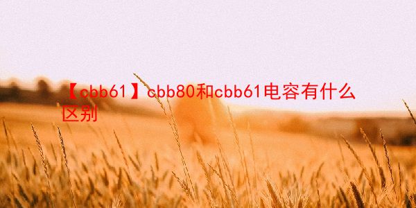 【cbb61】cbb80和cbb61电容有什么区别  第1张